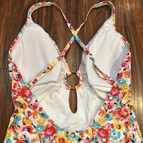 Bleu Rod Beattie Flower Hour Plunge One Piece - Picture 11 of 16